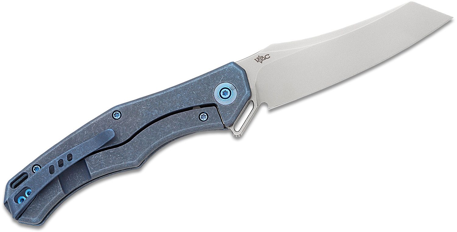 WE Knives RekkeR 20CV Frame Lock Knife Blue Diamond Titanium WE22010G-4