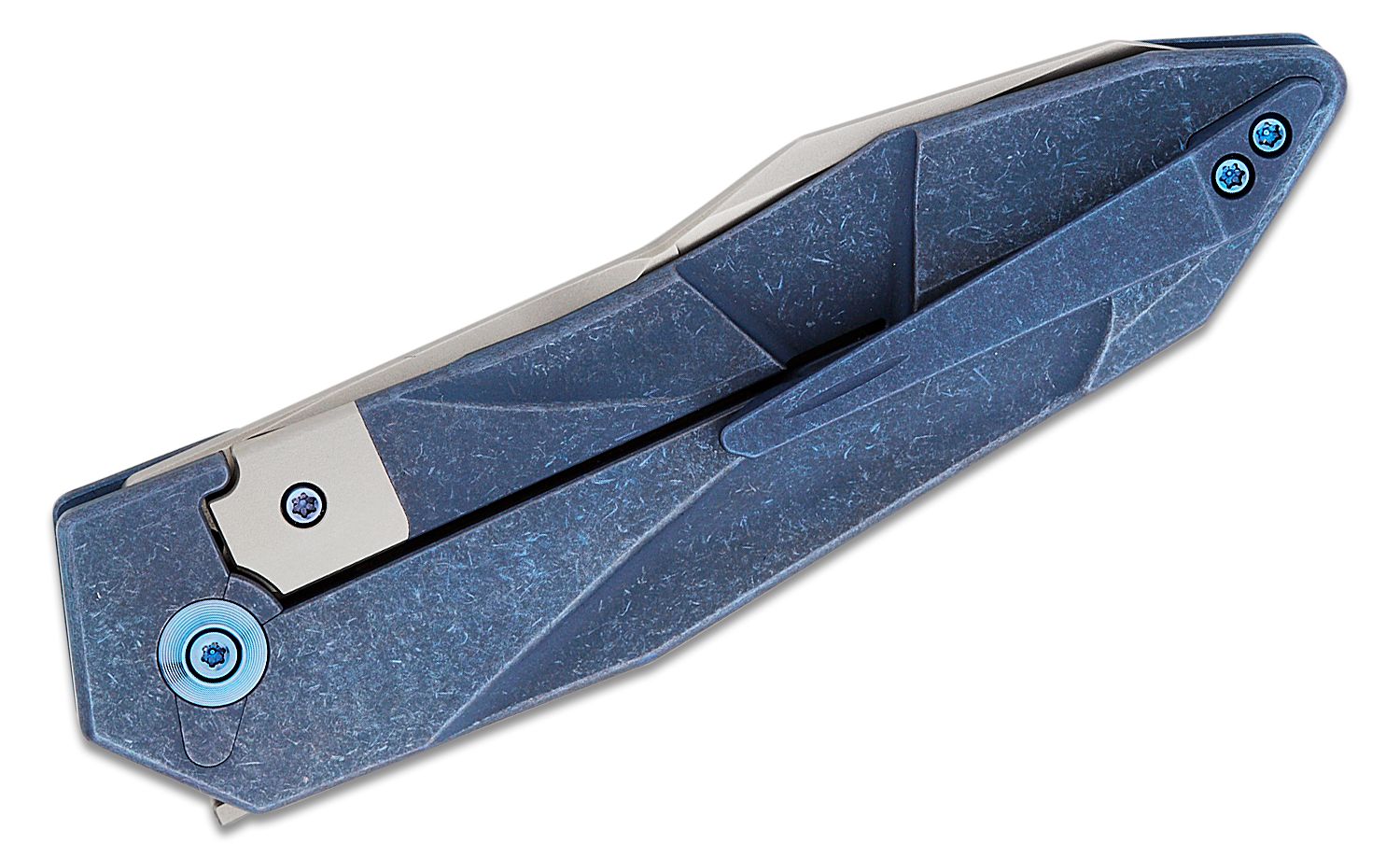 WE Knives SOLID Integral Flipper by GTC with Polished Bead Blasted Titanium  and 20CV Steel [Free Shipping]