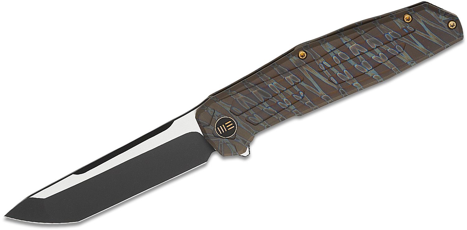 WE Knife Co. High-Fin Knife Flamed Ti (3 Gray) - Blade HQ