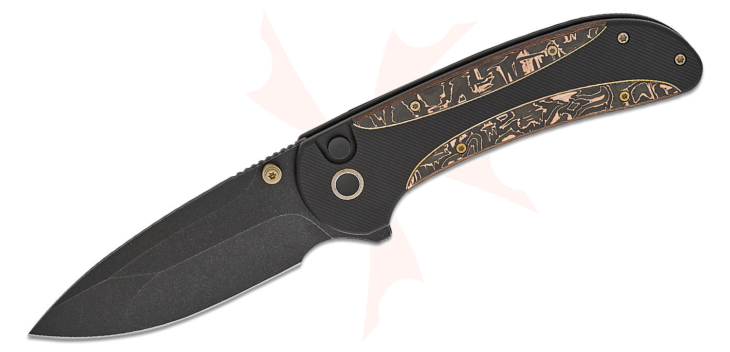 We Knife Company Zizzit Button Lock Flipper Knife 3.8