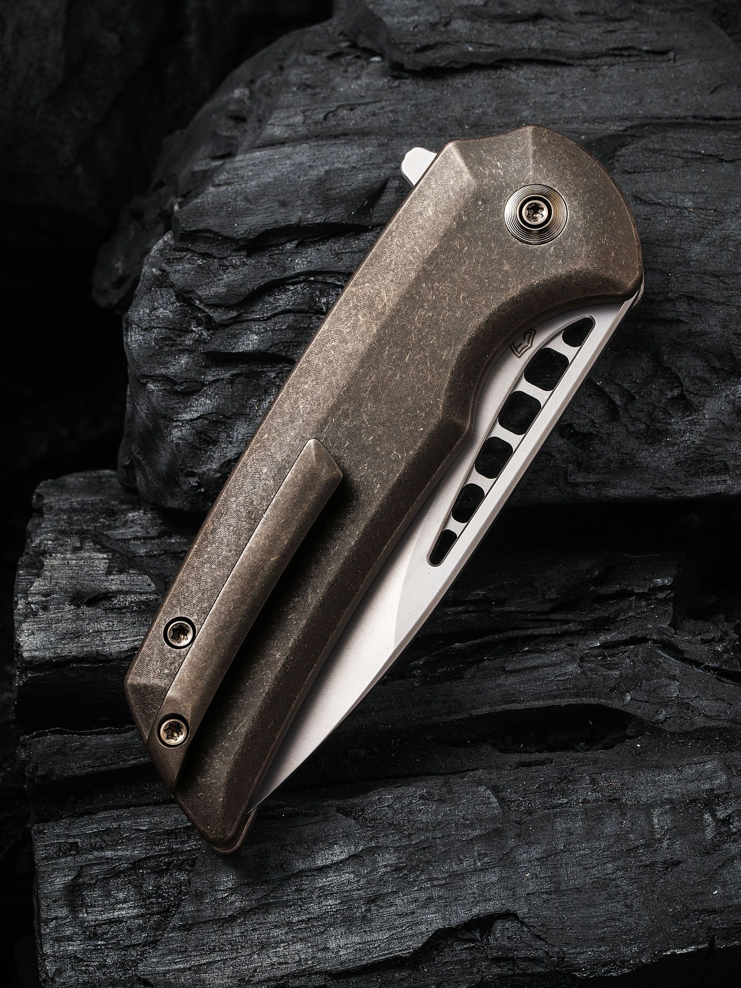 We Knife Company Ferrum Forge Mini Malice Flipper Knife 2.98