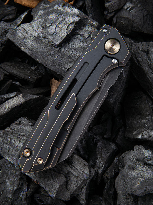 We Knife Company 2003B Snecx Mini Buster Flipper Knife 3.43