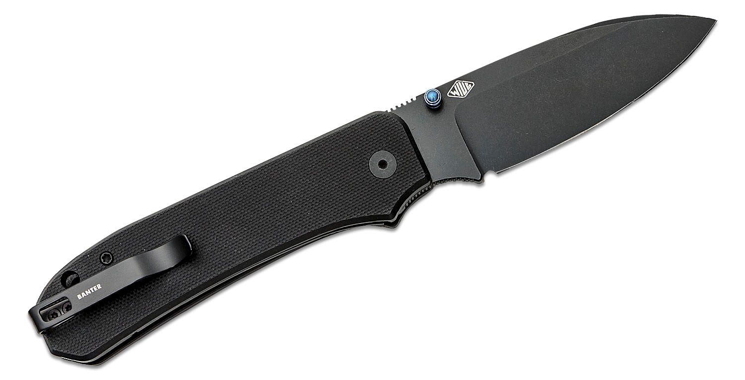 We Knife Co Big Banter Ben Peterson Design Natural G-10 Handle Black  Stonewashed CPM 20CV Blade Nested Liner Lock (MAP) (1) - Smoky Mountain  Knife Works