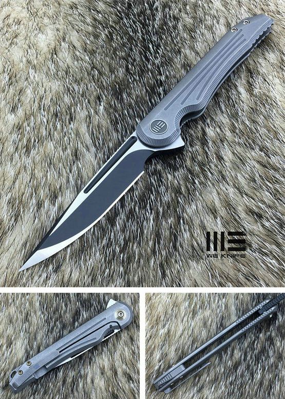 豊富な特価WE Knife Co. Array Frame Lock Knife Bronze Ti (3.7\
