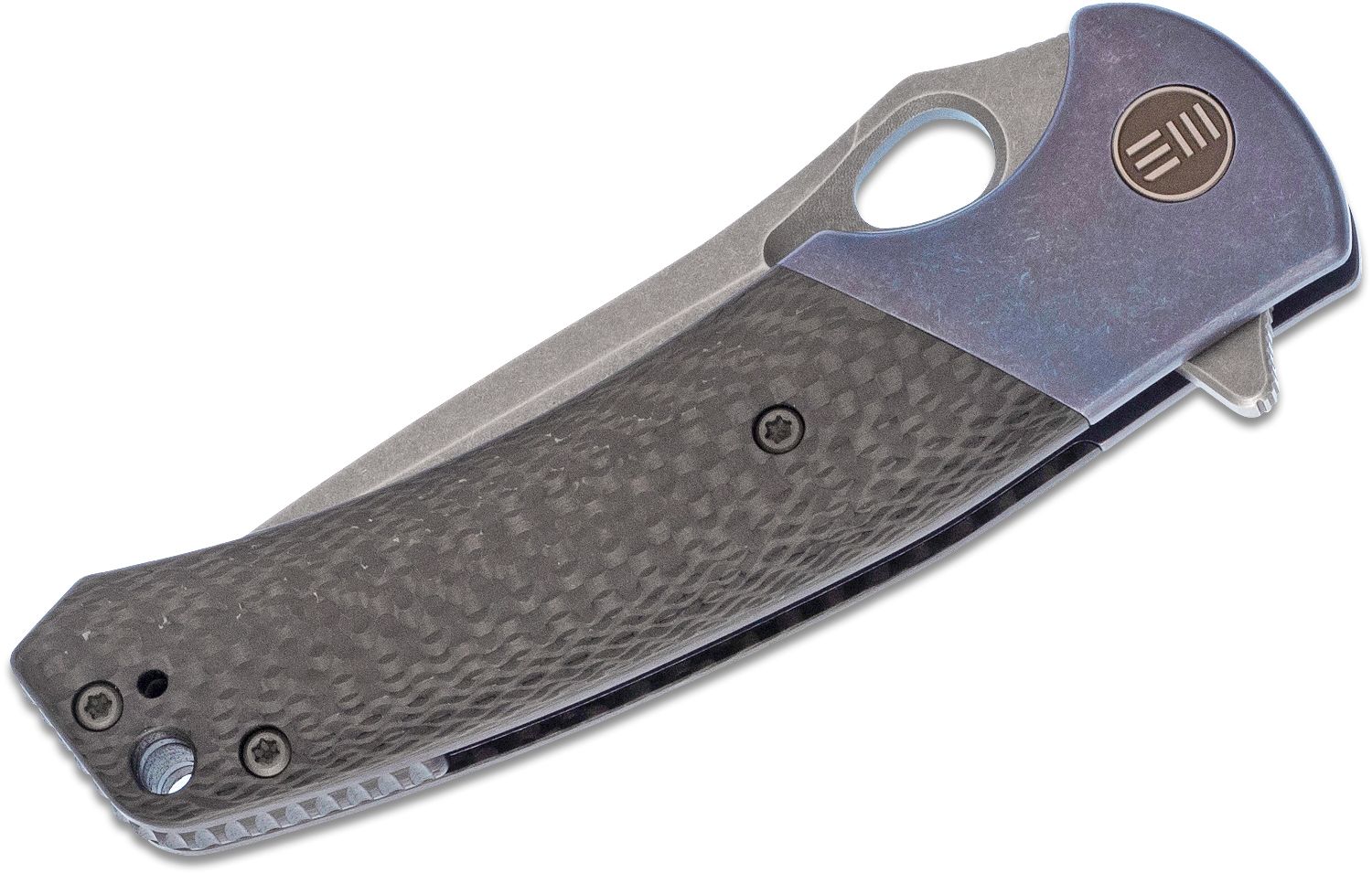 WE Knives 903C Bishop Bronze Ti Carbon Fiber 3.5 M390 Stonewash Blade  Flipper