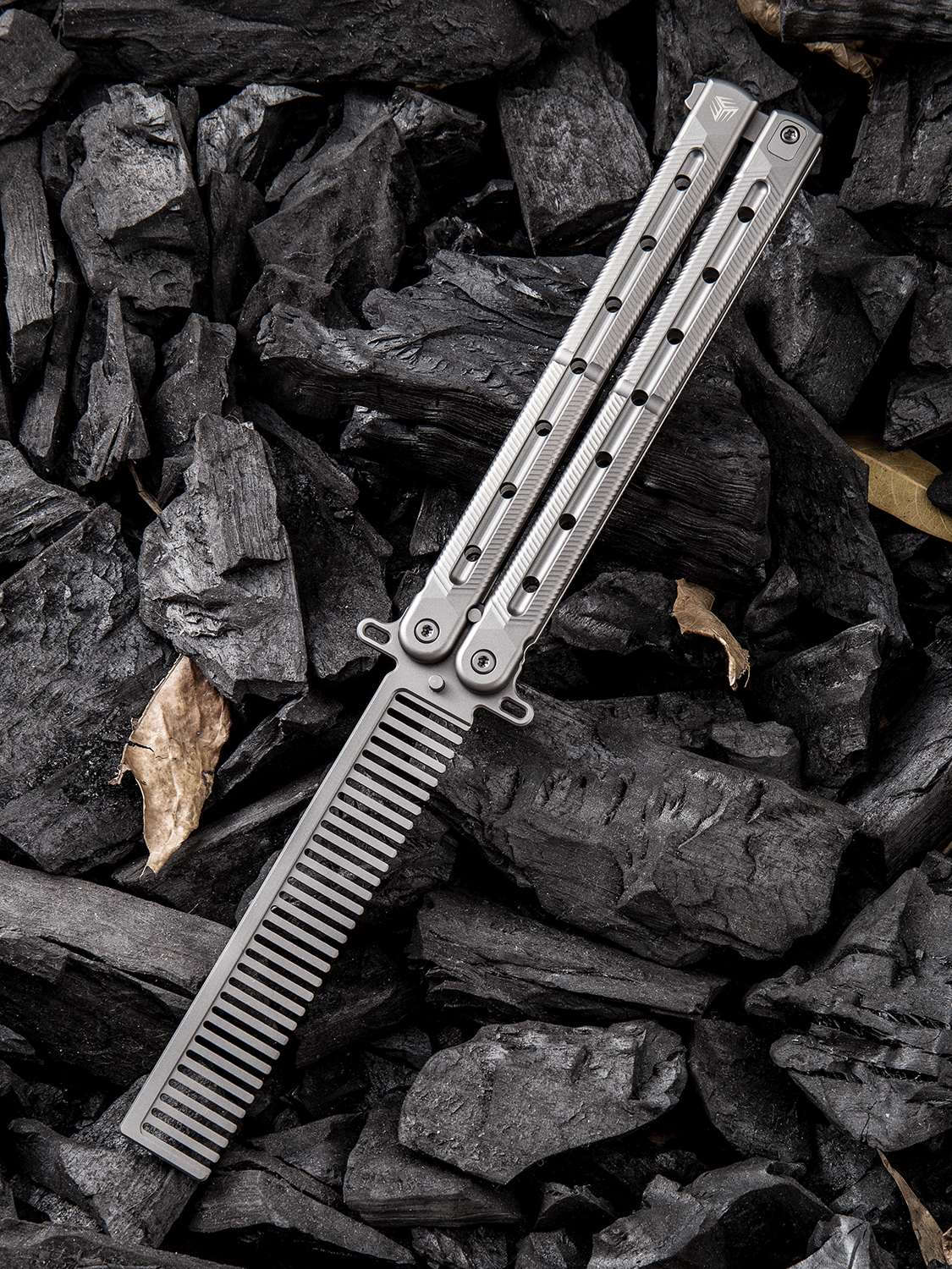 We Knife Company 907B Nerv Balisong Trainer 4.33" Titanium