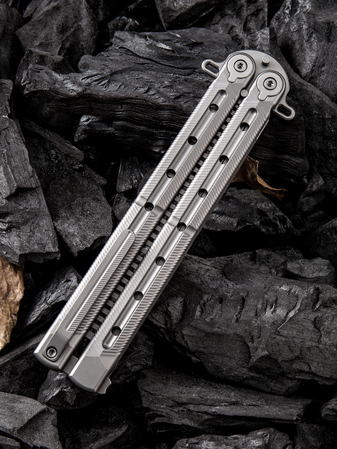 We Knife Company 907B Nerv Balisong Trainer 4.33" Titanium