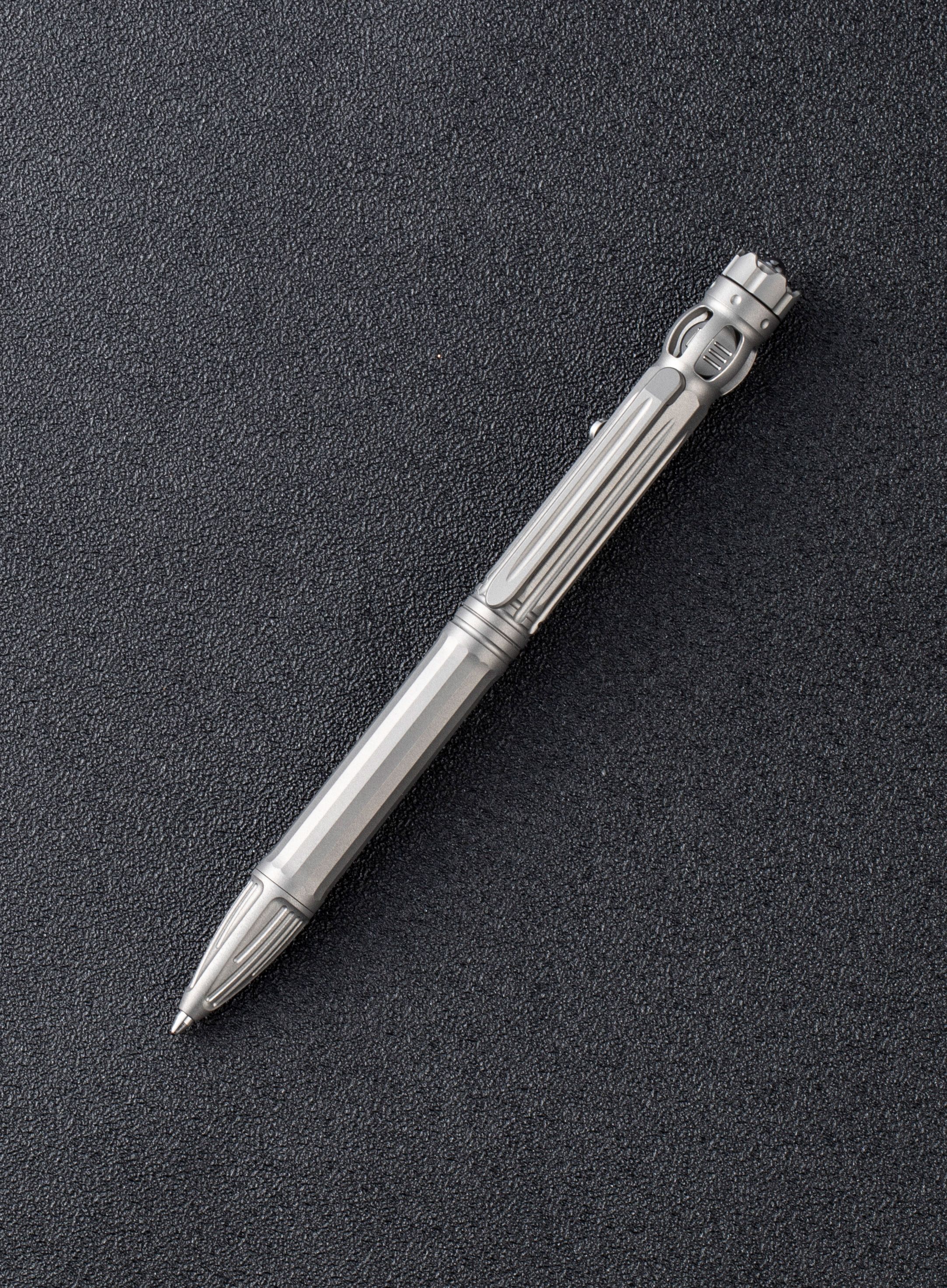 We Knife Company TP-07A Baculus Titanium Bolt-Action Pen, Gray