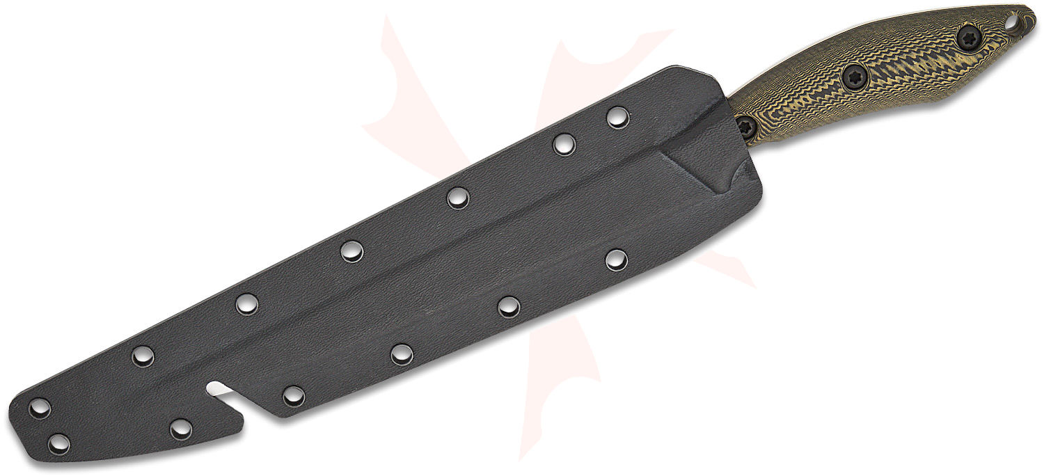 White River Knives Fillet Knife 8" S35VN Stonewashed Blade, Black and Maple Richlite Handles