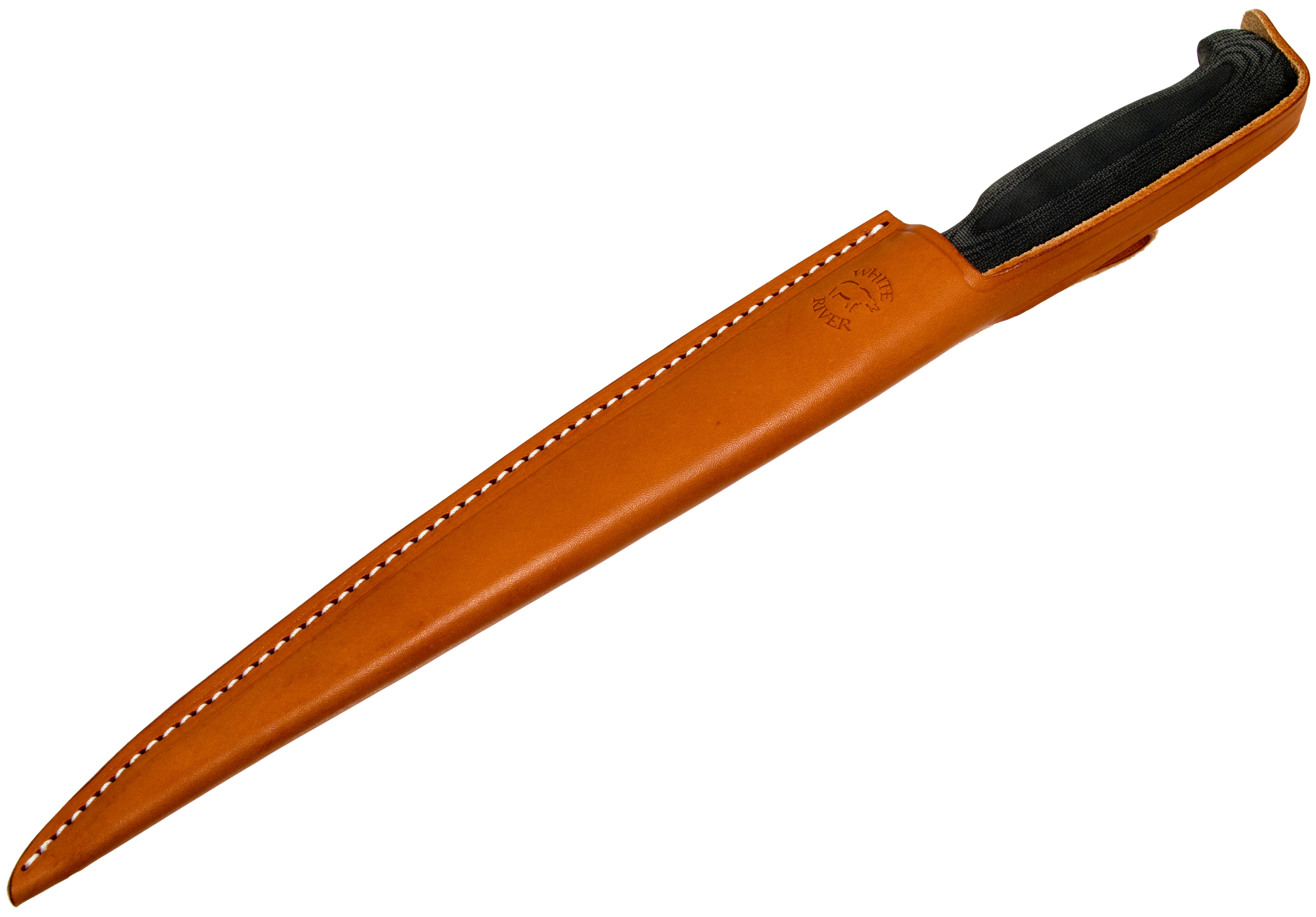 White River Knives Fillet Knife 11" 440C Flexible Blade, Black Micarta