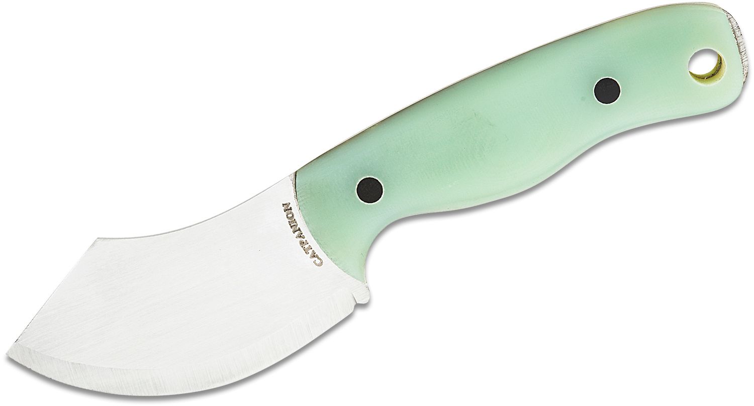 Bastinelli Creations Custom Kiridashi Fixed Blade 1.81 M390  Patterned/Stonewashed Kiridashi Blade, No Sheath - KnifeCenter