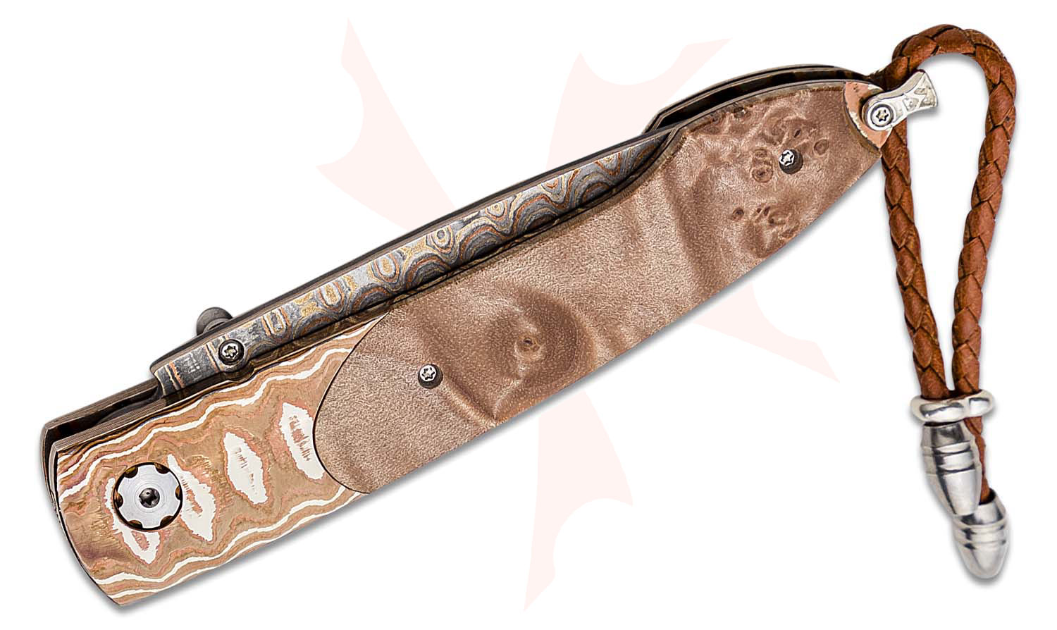 小物 traditionalwhetherwearFOLDINGBAMBOOMINI William Henry Lancet 'Burl' Compact Folding Knife 2.75