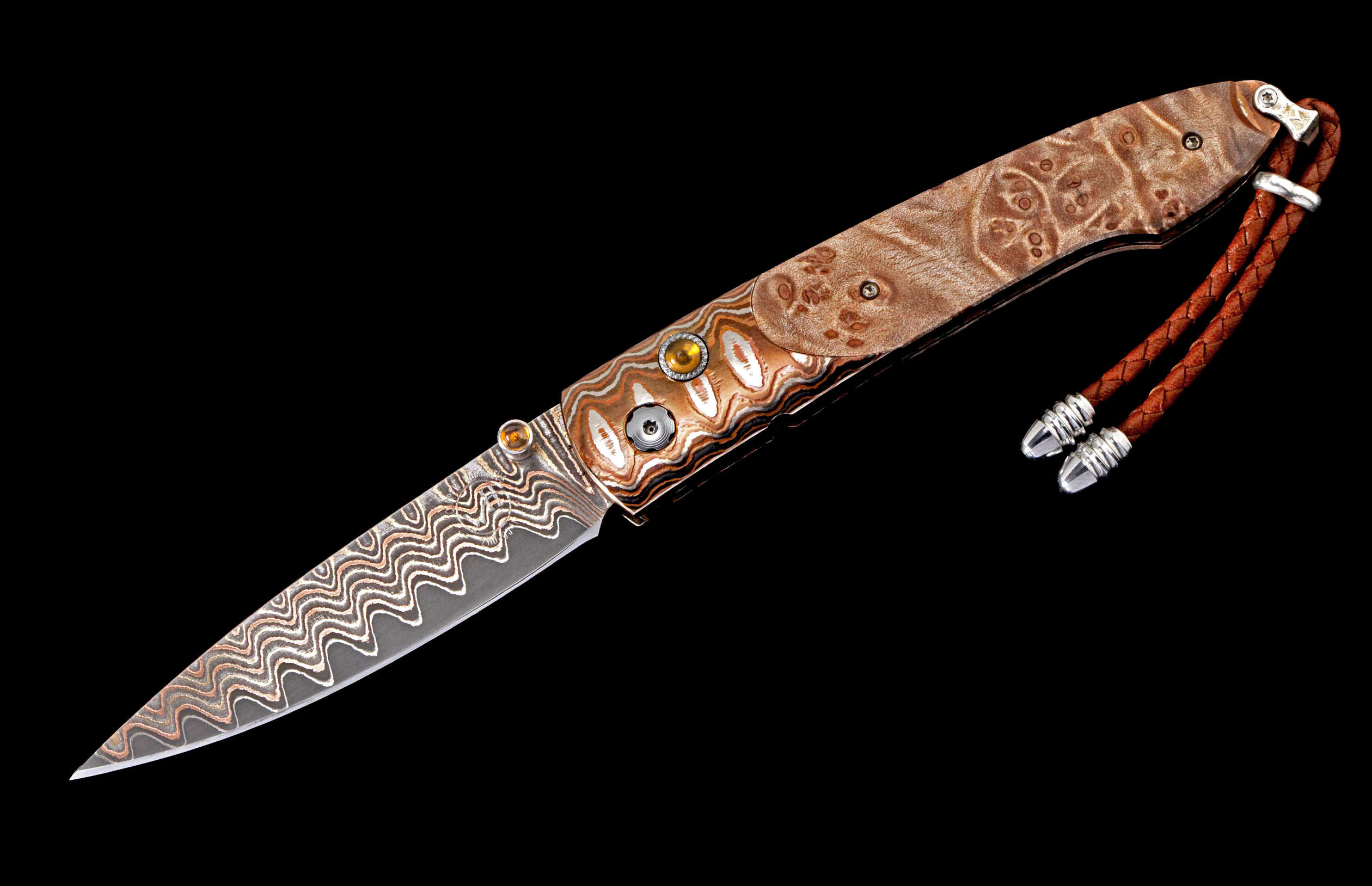 William Henry Lancet 'Burl' Compact Folding Knife 2.75