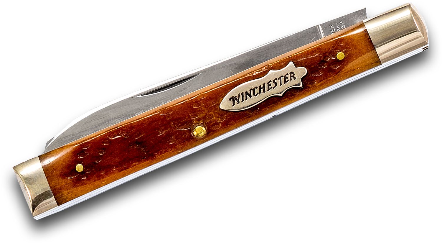 Winchester Two Blade Doctor's Knife, Tan Bone Handles, 3.625 Closed -  KnifeCenter - W 18 29082 T - Discontinued