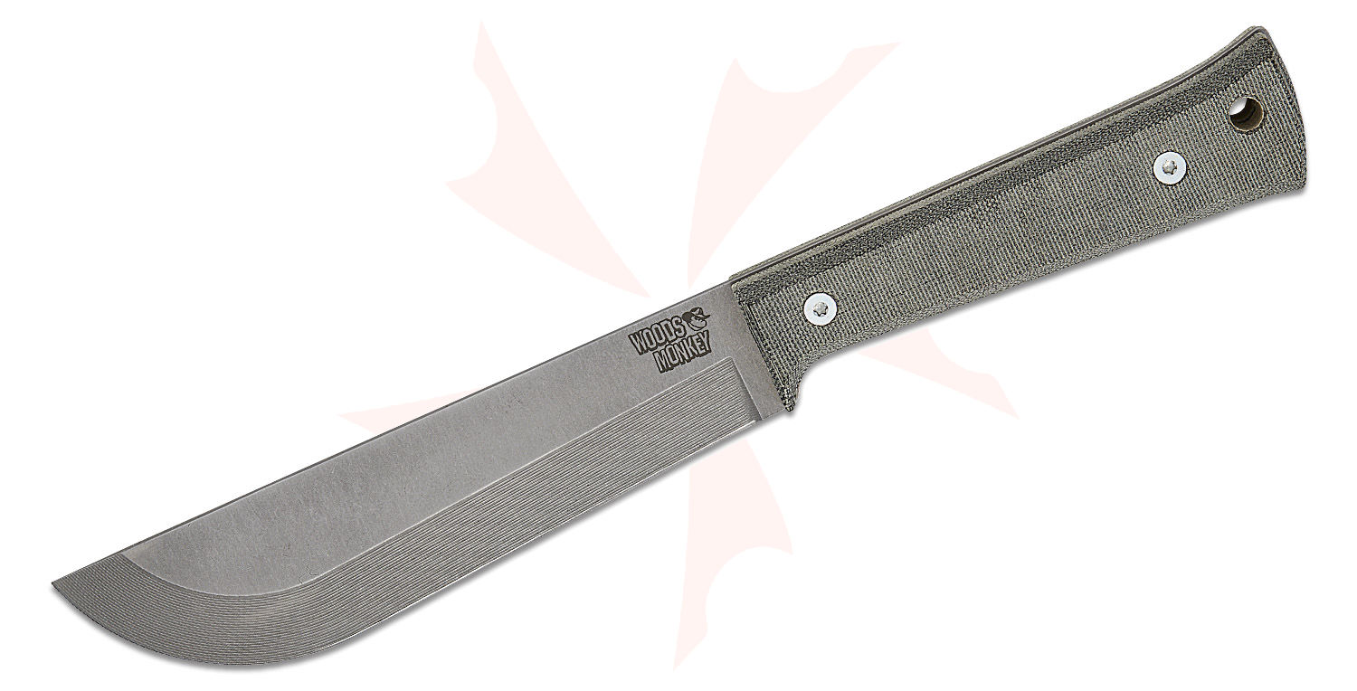 Woodsmonkey by L.T. Wright Half/Chete Fixed Blade Knife 7” 1095