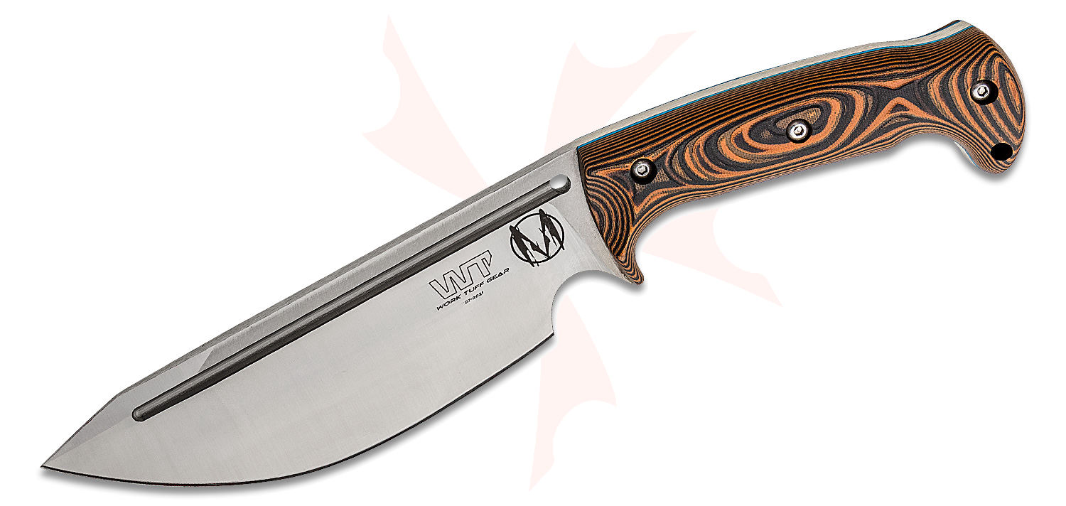 Work Tuff Gear Nomad Field Knife 7" K340 Satin Finish Fixed Blade