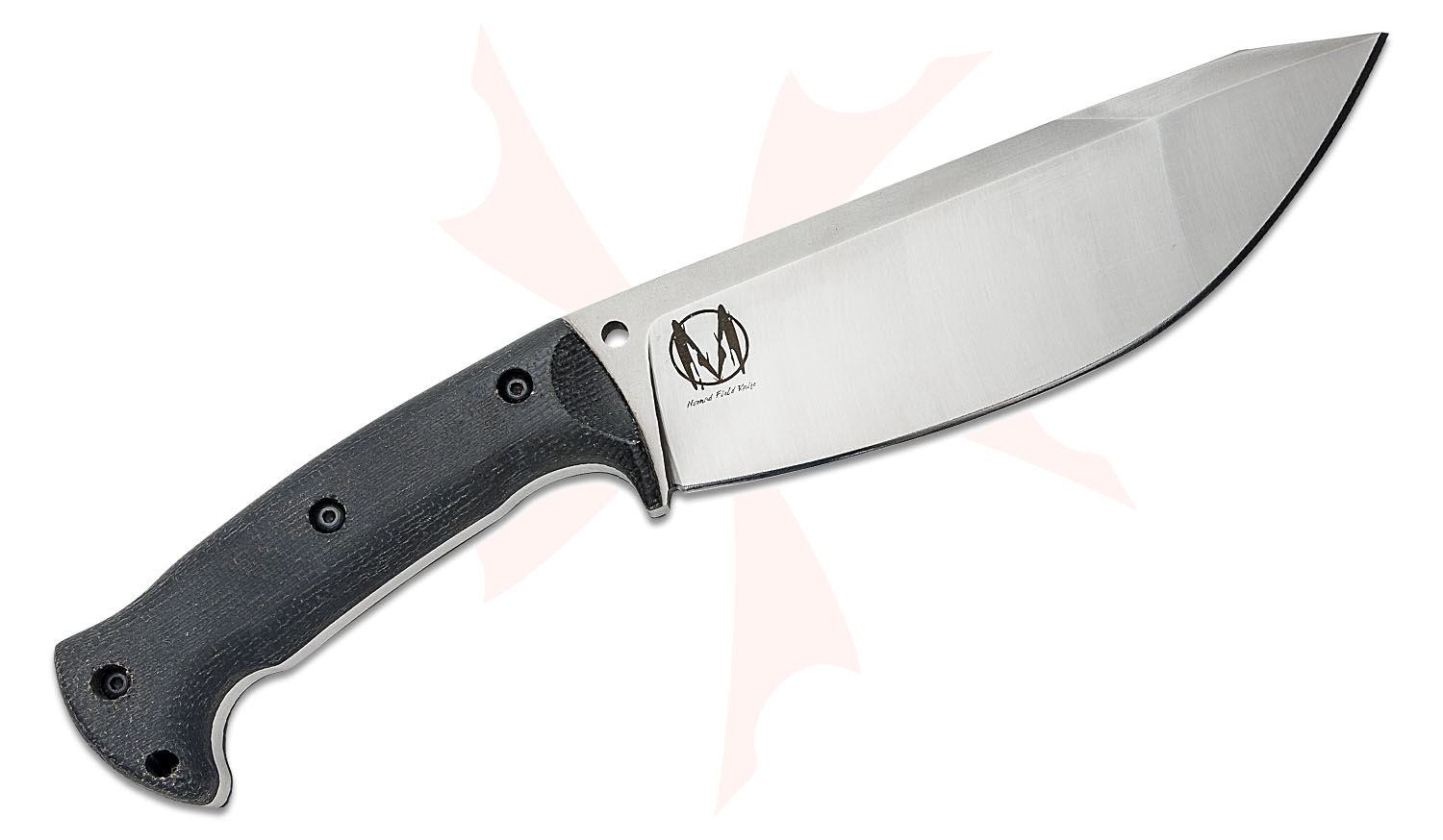 Work Tuff Gear Nomad Field Knife 7" K340 Satin Fixed Blade, Black