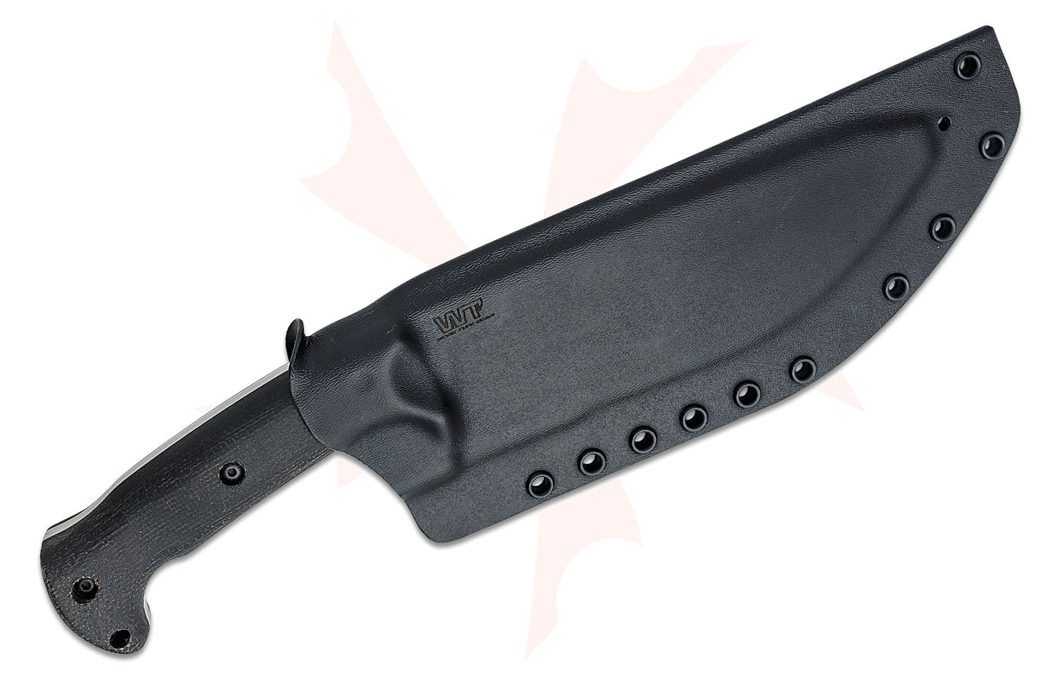 Work Tuff Gear Nomad Field Knife 7" K340 Satin Fixed Blade, Black