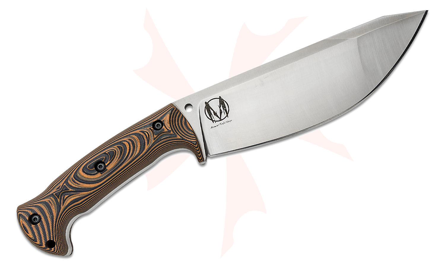 Work Tuff Gear Nomad Field Knife 7" K340 Satin Fixed Blade, Orange