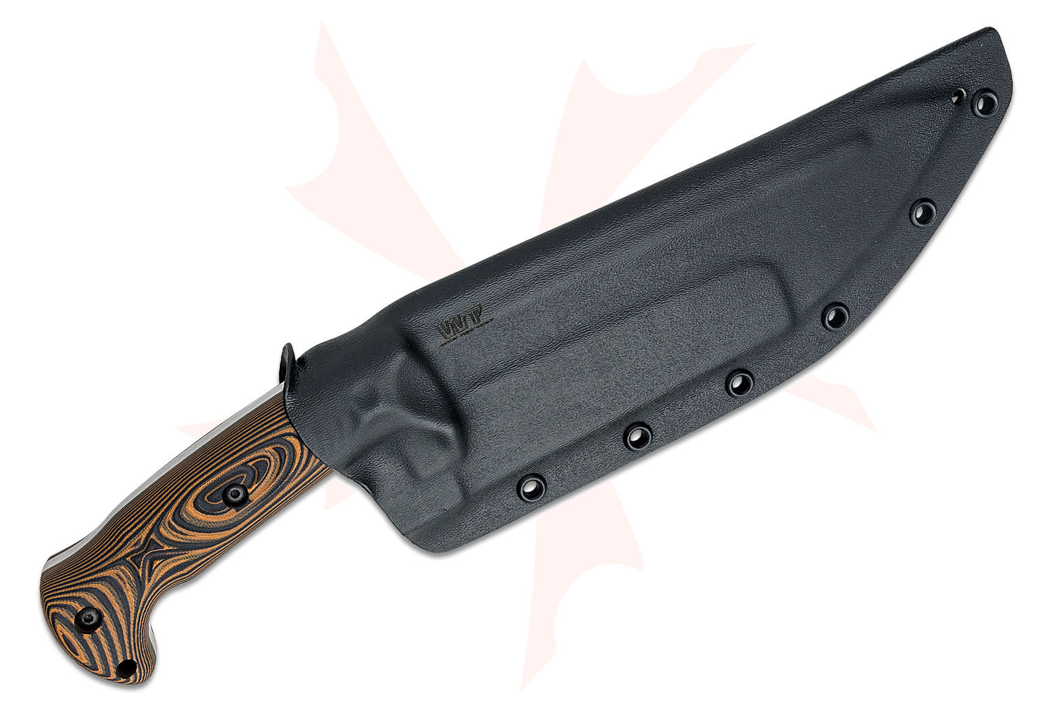 Work Tuff Gear Nomad Field Knife 7" K340 Satin Fixed Blade, Orange