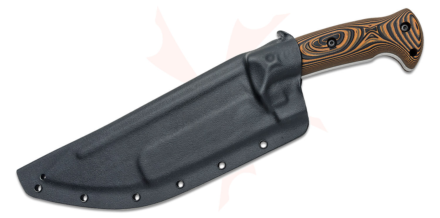 Work Tuff Gear Nomad Field Knife 7" K340 Satin Fixed Blade, Orange