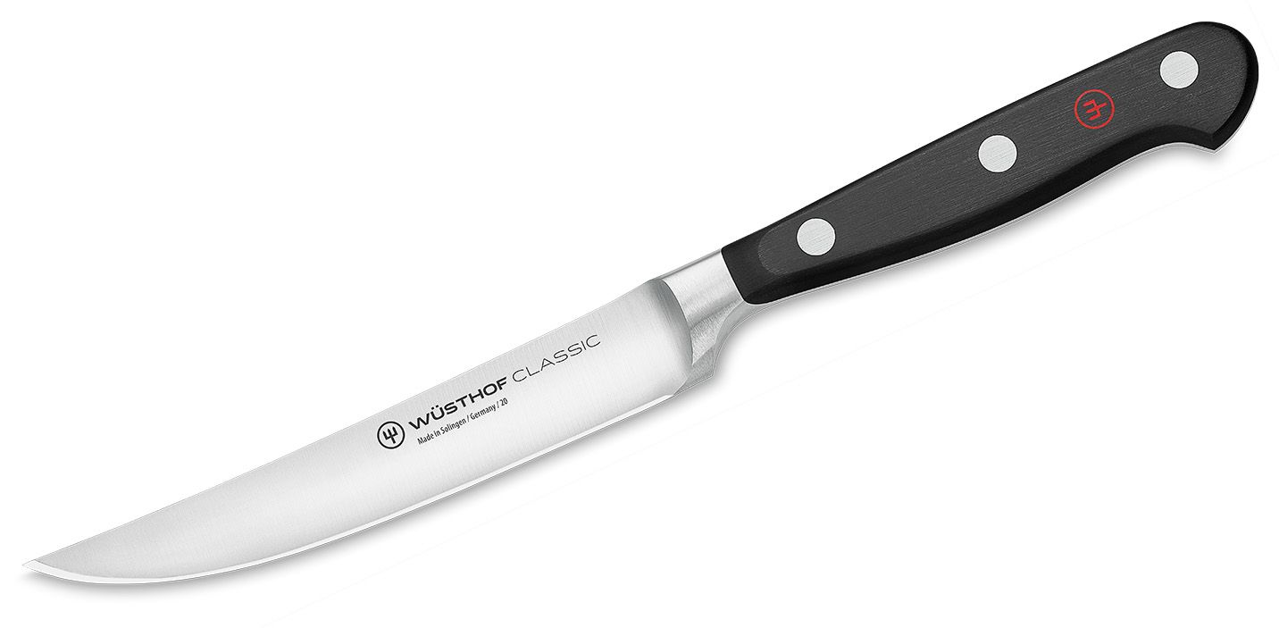 Mundial 4.25 inch Serrated Steak Knife, Black Zytel Handles