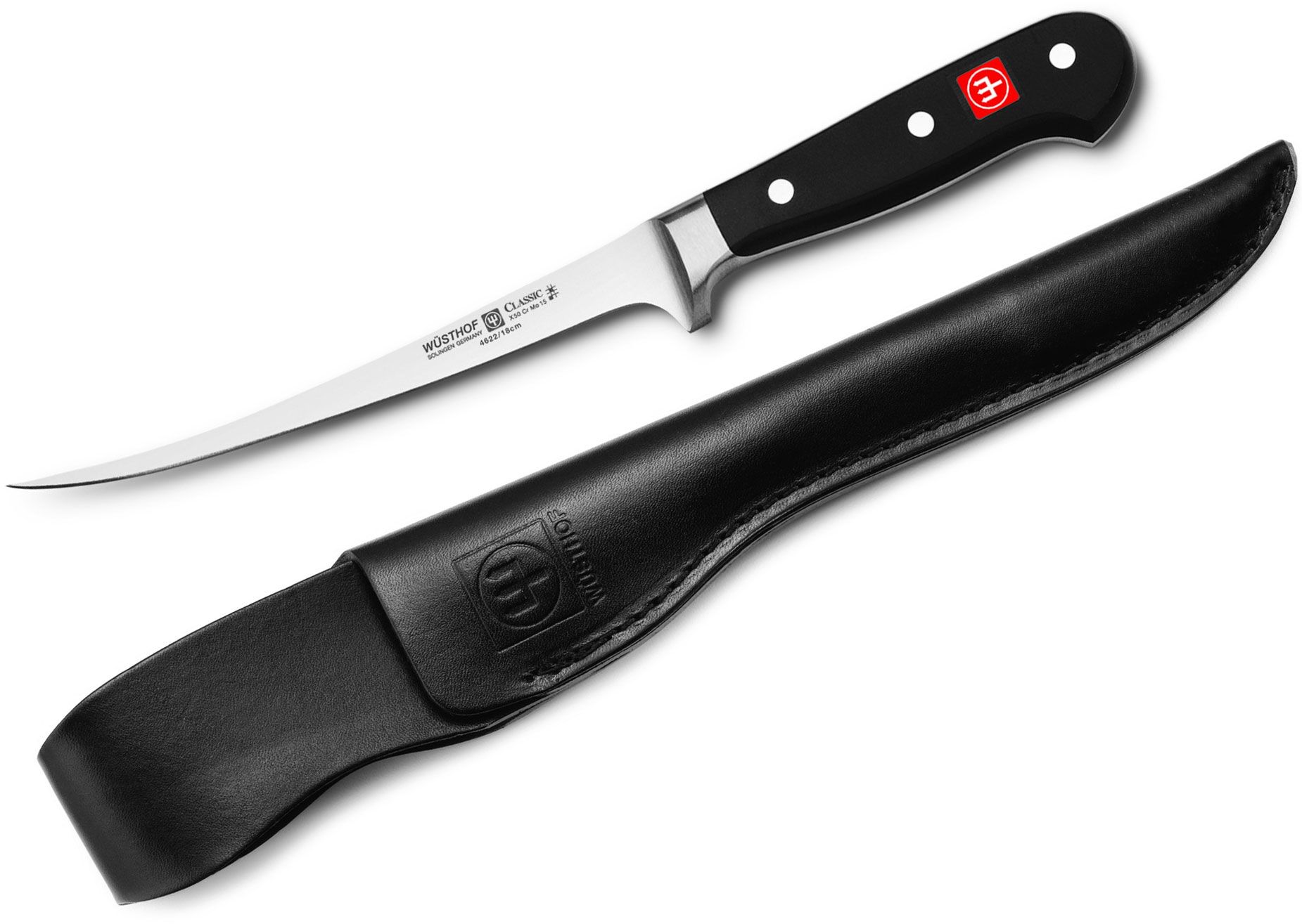 Wusthof Classic 7" Fillet Knife, Leather Sheath - KnifeCenter