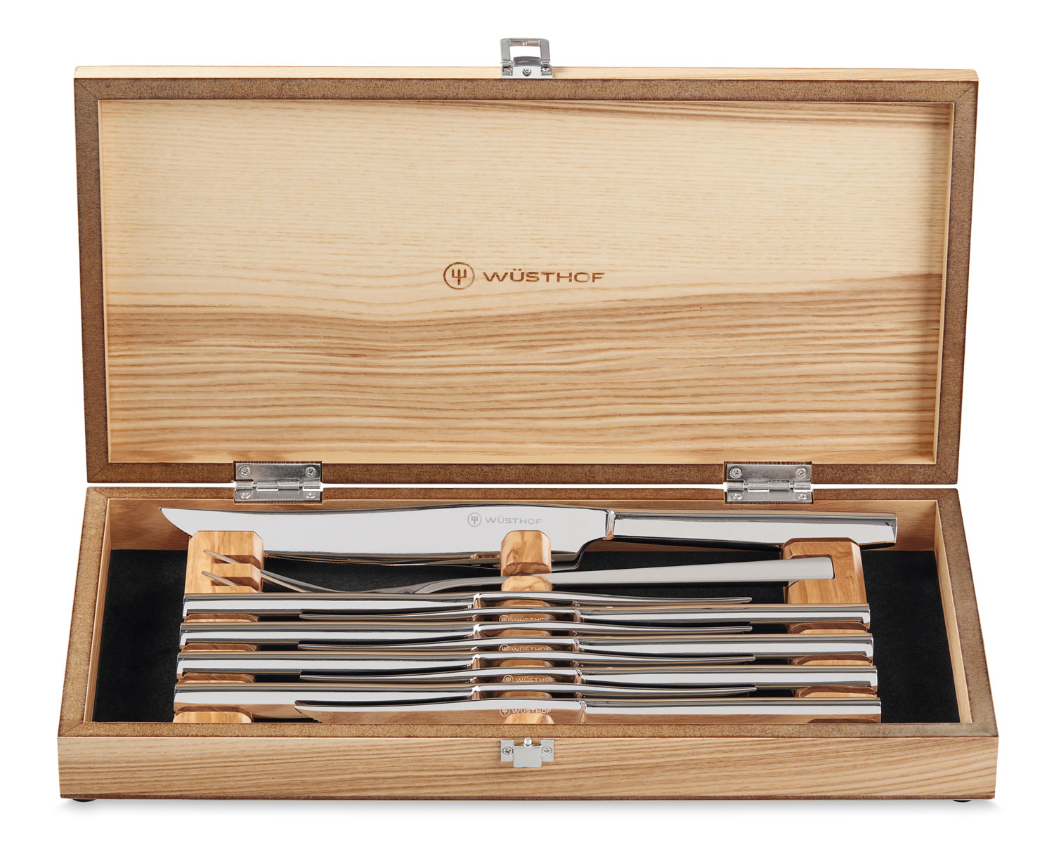 Wusthof 10Piece Stainless Mignon Carving and Steak Knife Set in Olivewood Gift Box