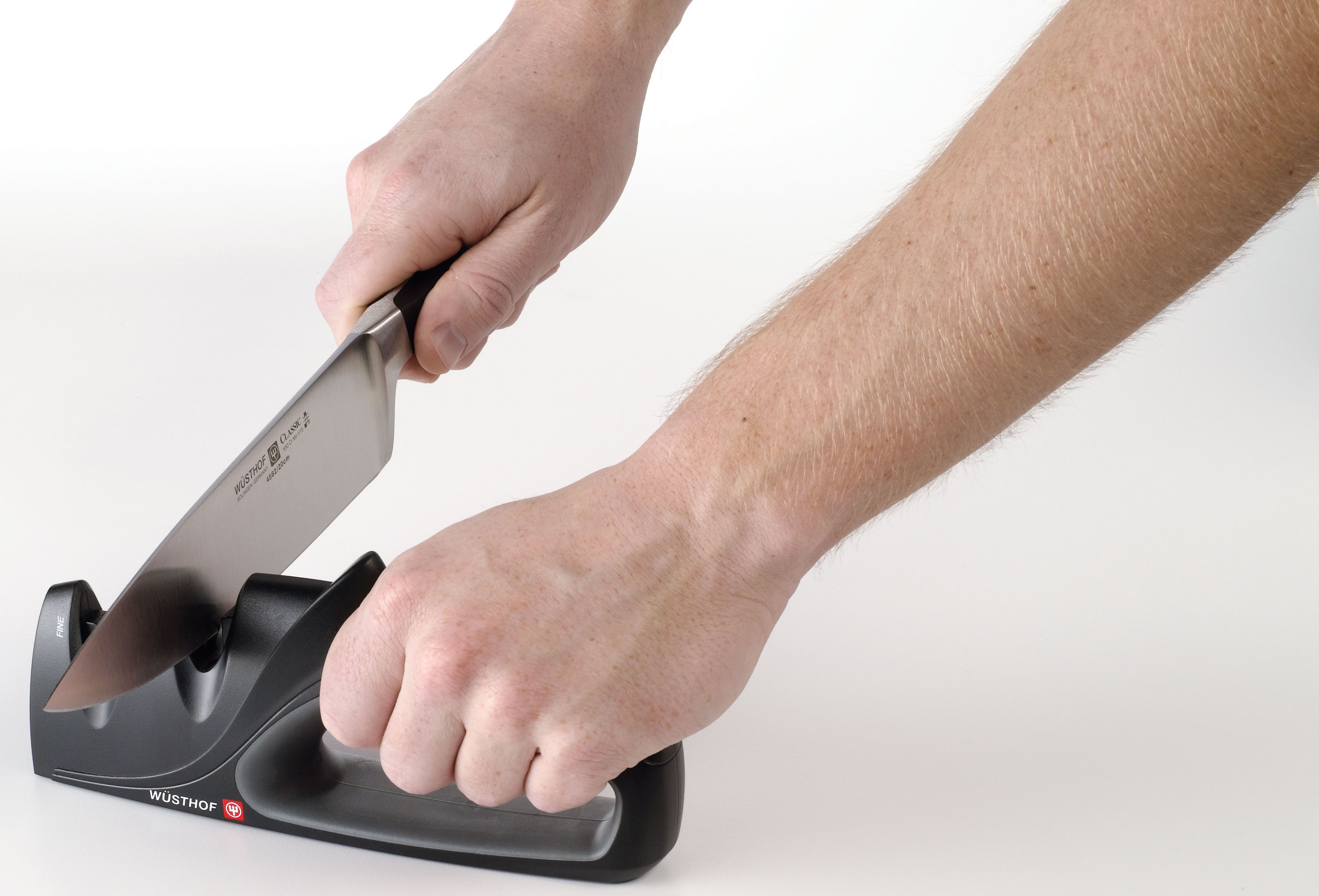 wusthof knife sharpener 2 stage handheld