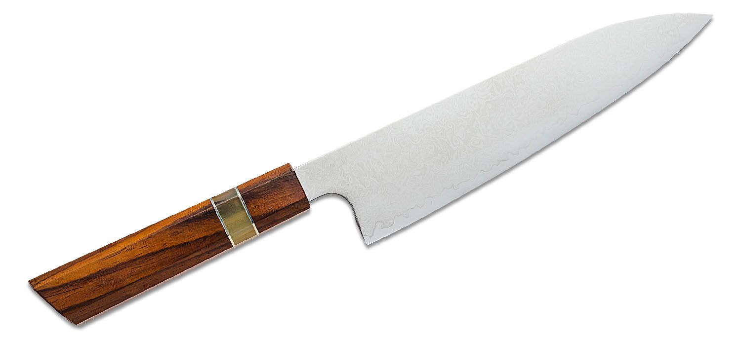 10 Inch Japanese Damascus Pattern Stainless Steel Chef Knife Excellent  rosewood