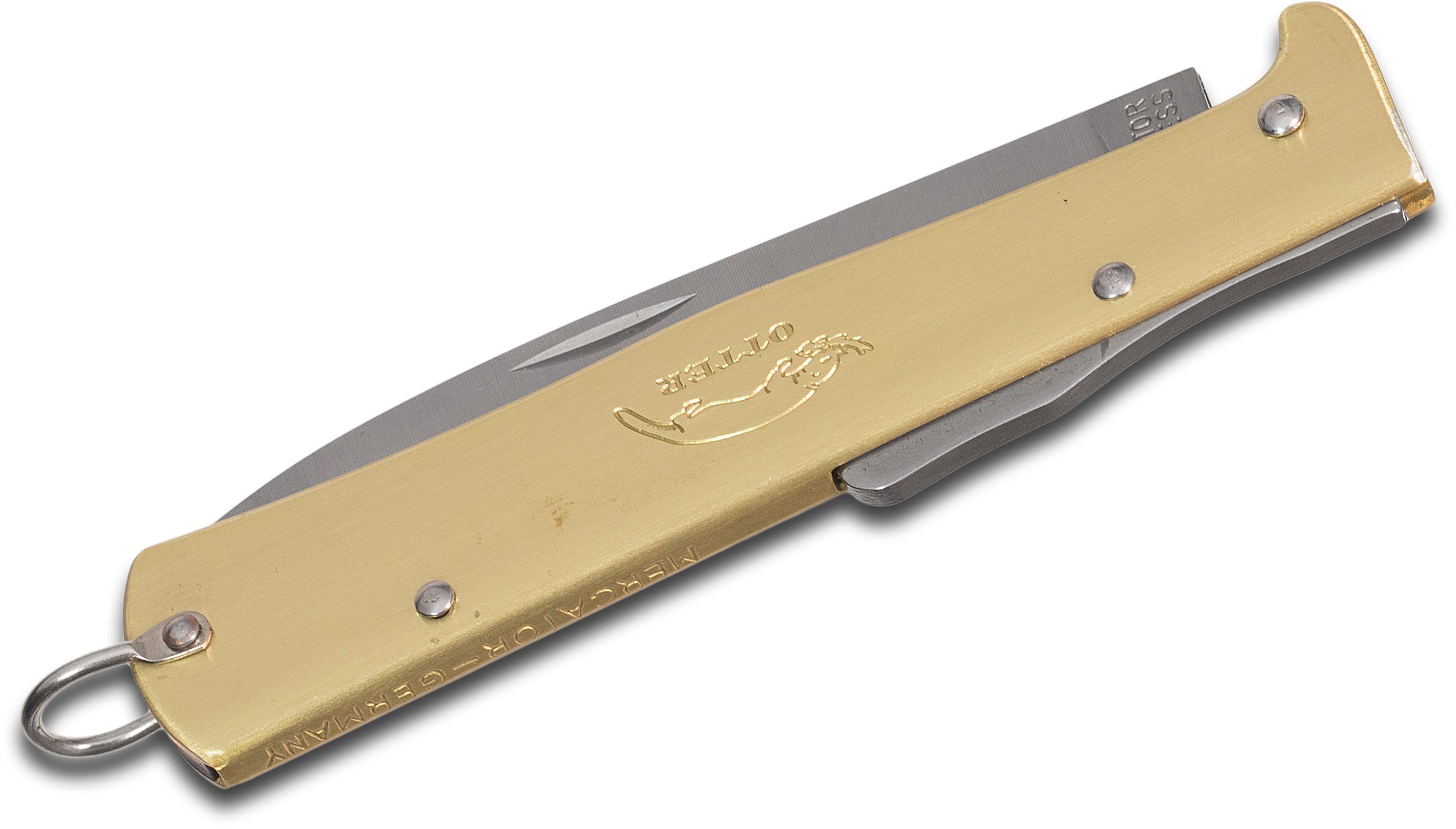 Otter Mercator Solingen K55 Brass Folding Knife German, Stainless Steel -  KnifeCenter - 10726R
