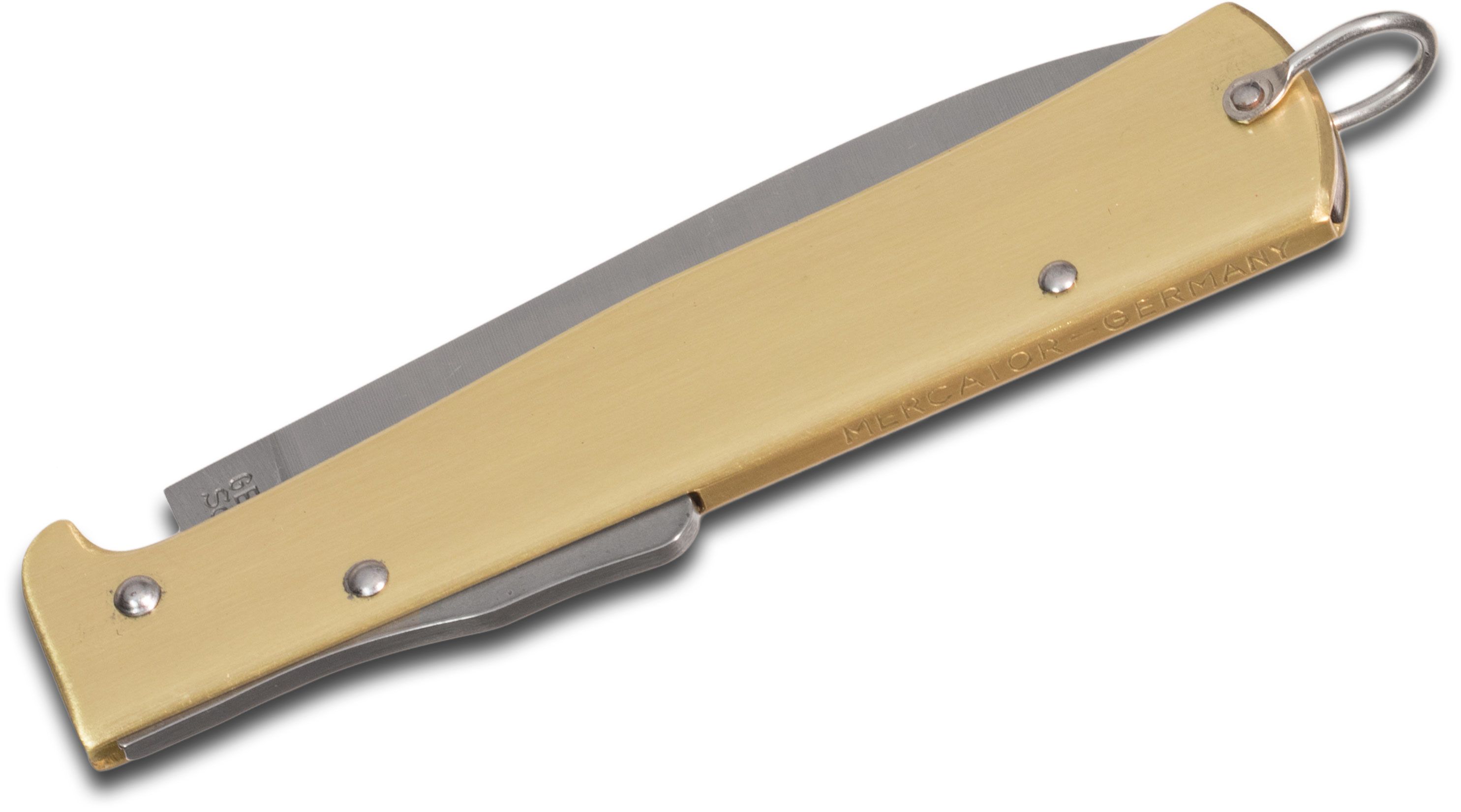 OTT10726R OTTER-Messer Mercator Brass Lockback Pocket Knife