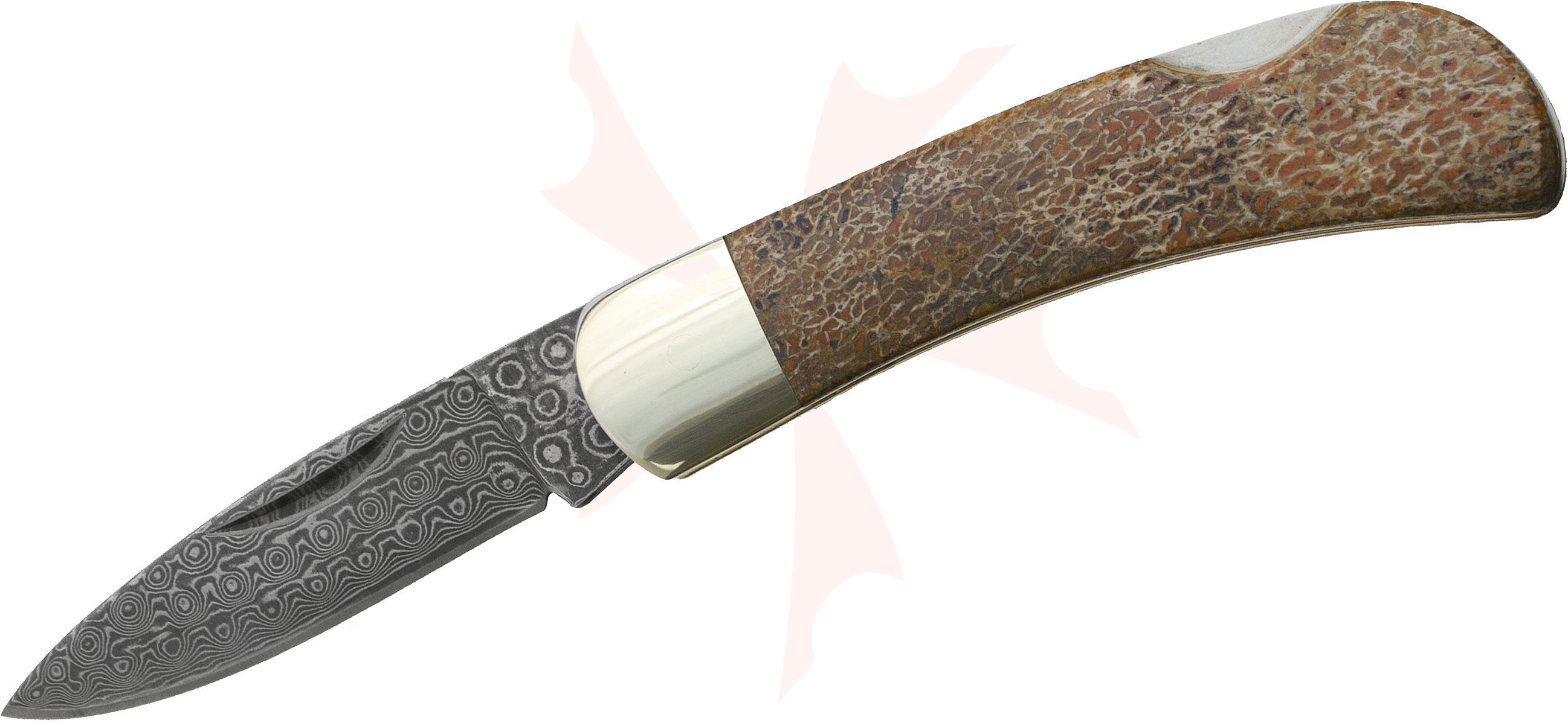 150 Million Year Old Dinosaur Bone Folding Knife 2-1/4