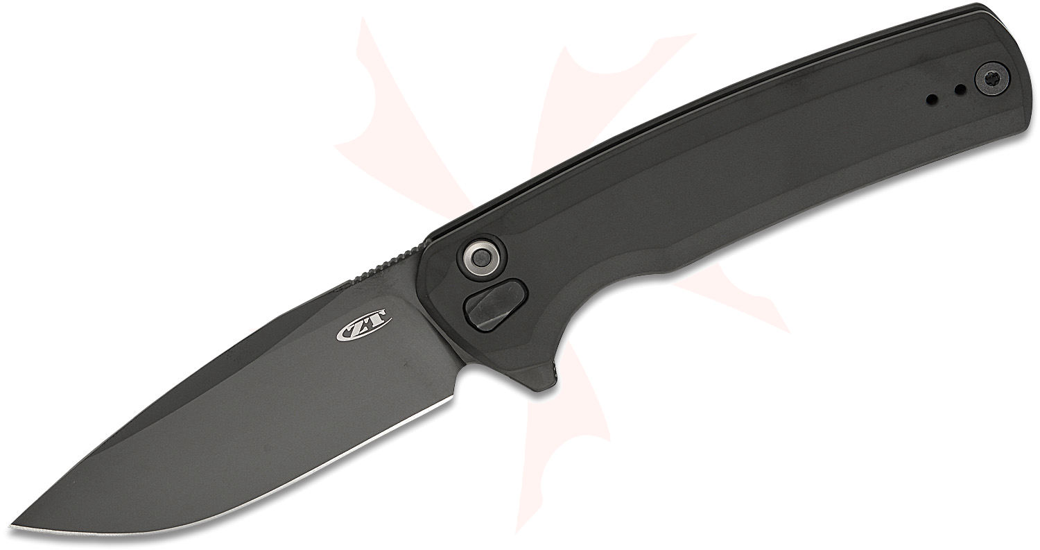 Zero Tolerance 0044BLK Button Lock Flipper Knife 3.2