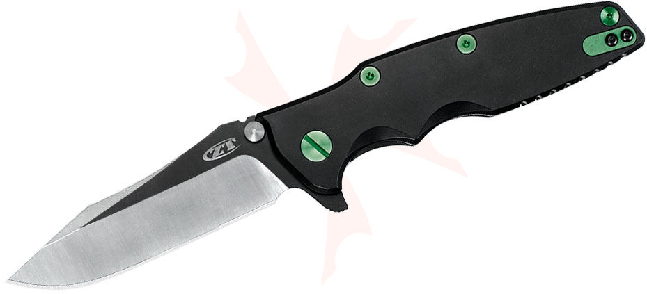 Zero Tolerance 0392BLKGRN Rick Hinderer Factory Custom Flipper 3.5