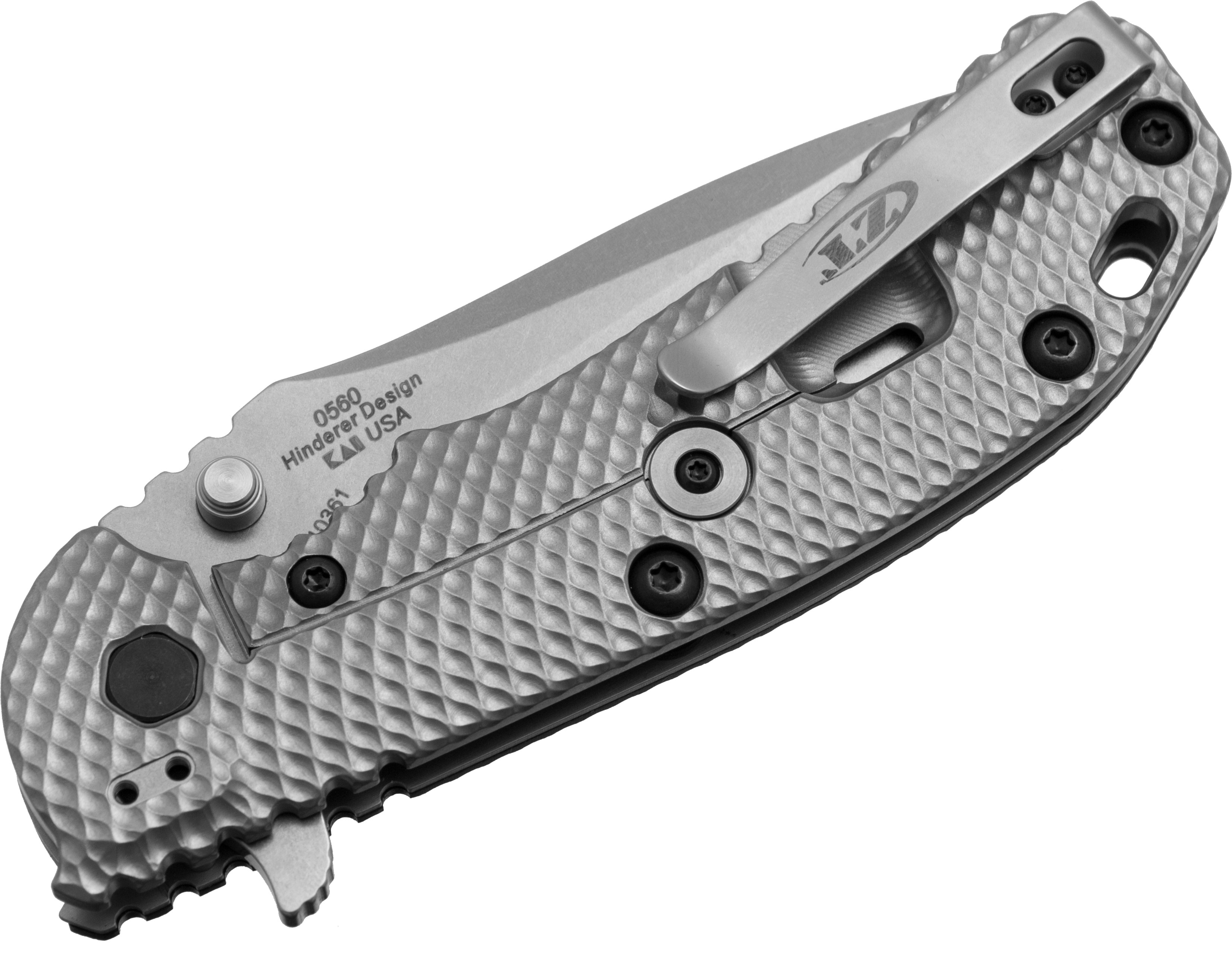 Zero Tolerance Model 0560 Folding 3.75" ELMAX Stonewash Blade, Black