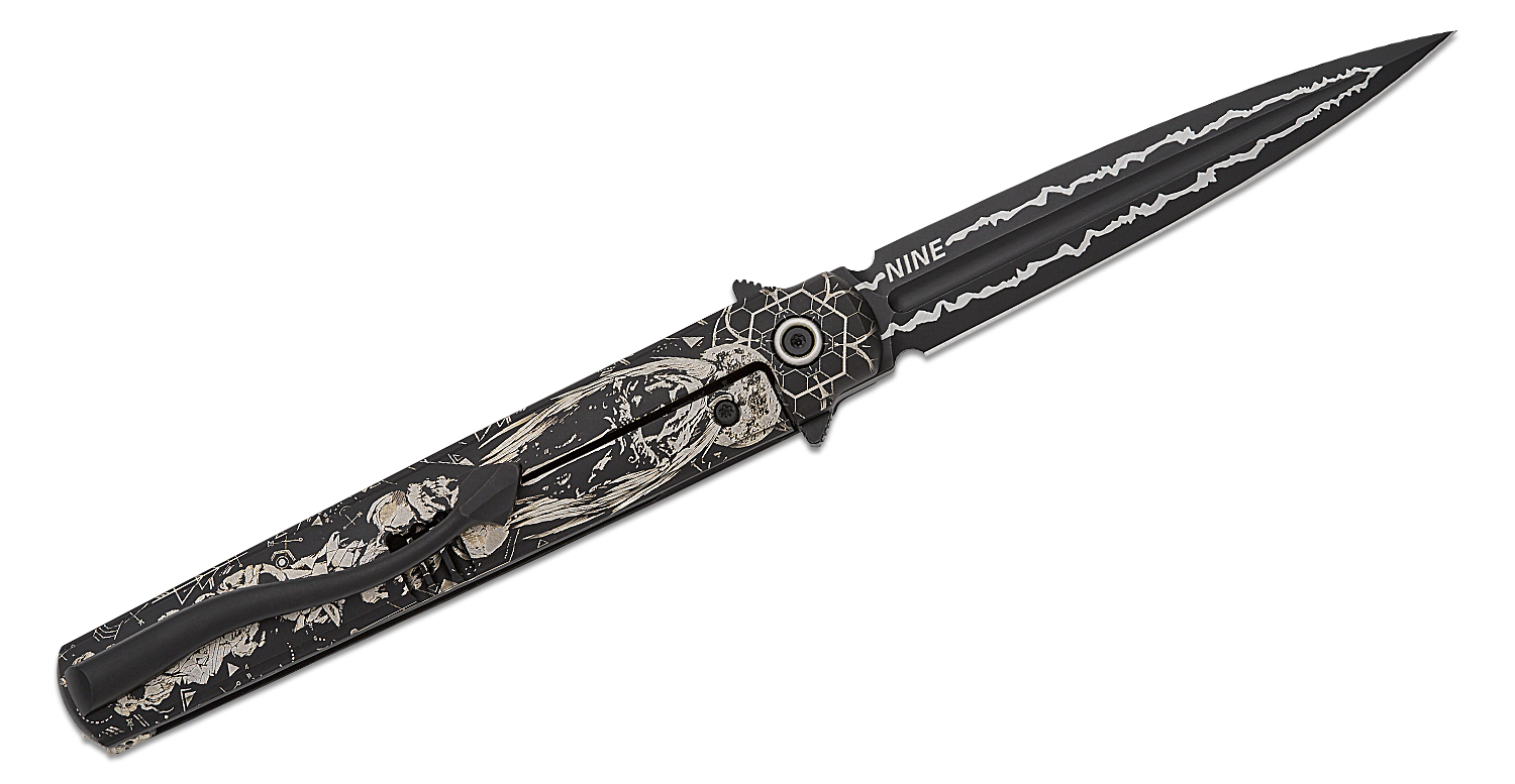 Michael Zieba Nine Dagger Flipper Knife 4.126