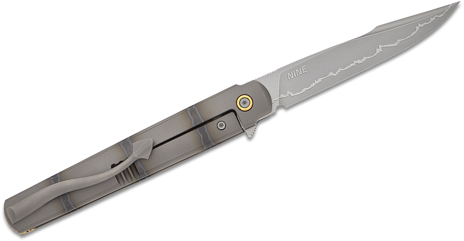Michael Zieba Nine Harpoon Flipper Knife 4.126