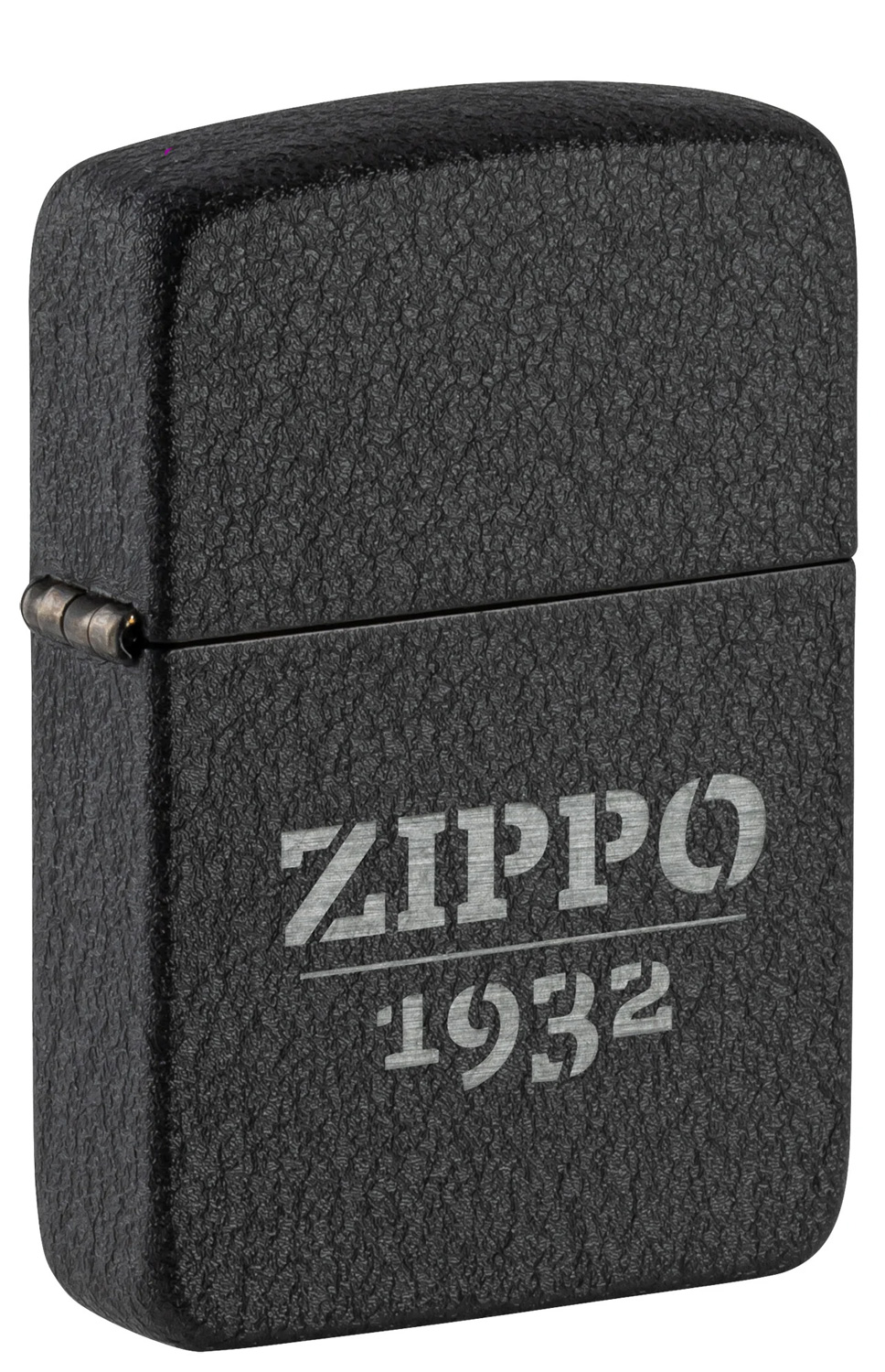 Zippo 1941 Replica Lighter Black Crackle, Founding Year Zippo Logo