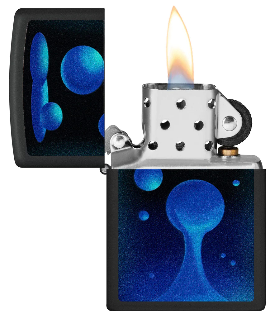 Zippo Lighter Black Matte, Black Light Lava Lamp KnifeCenter 48675