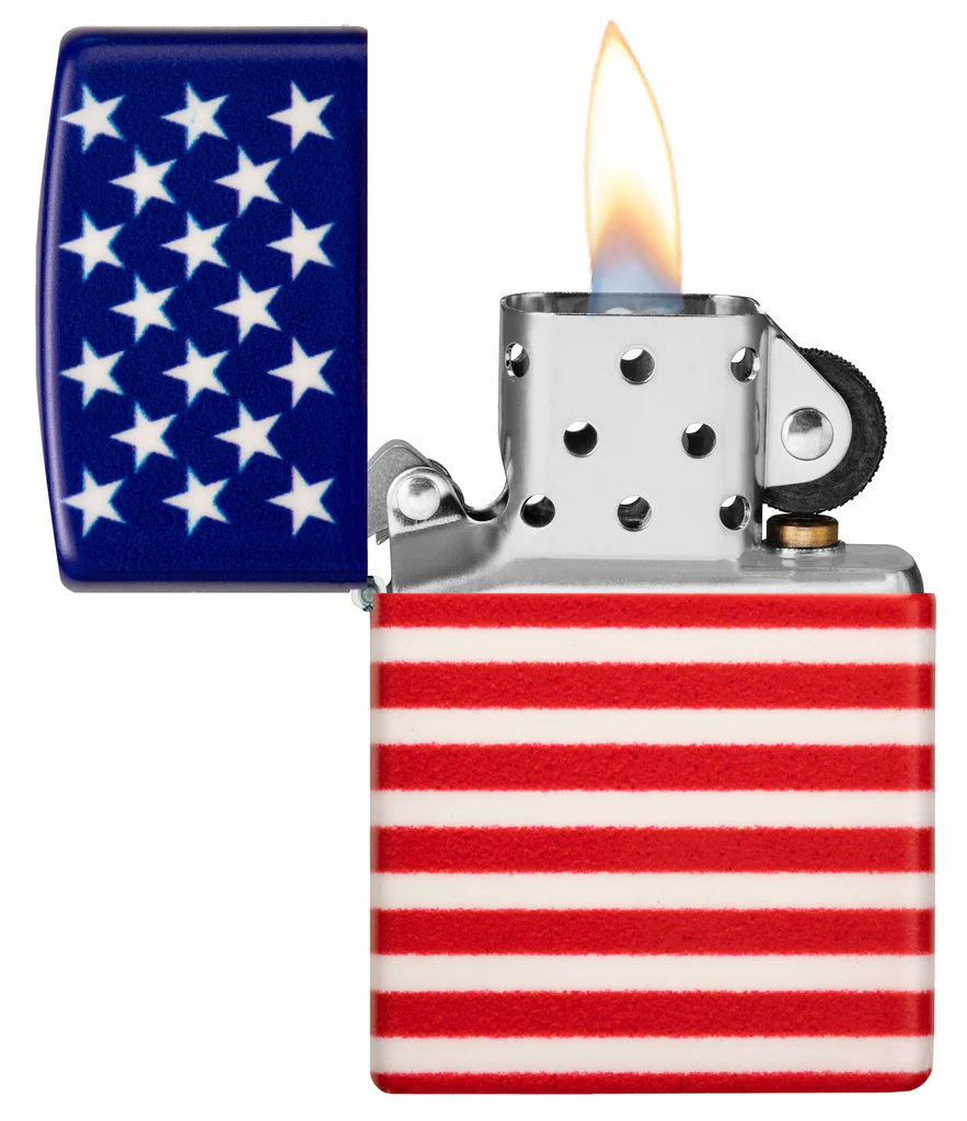 Zippo Lighter 540 Color, Star and Stripes Flag - KnifeCenter - 48700