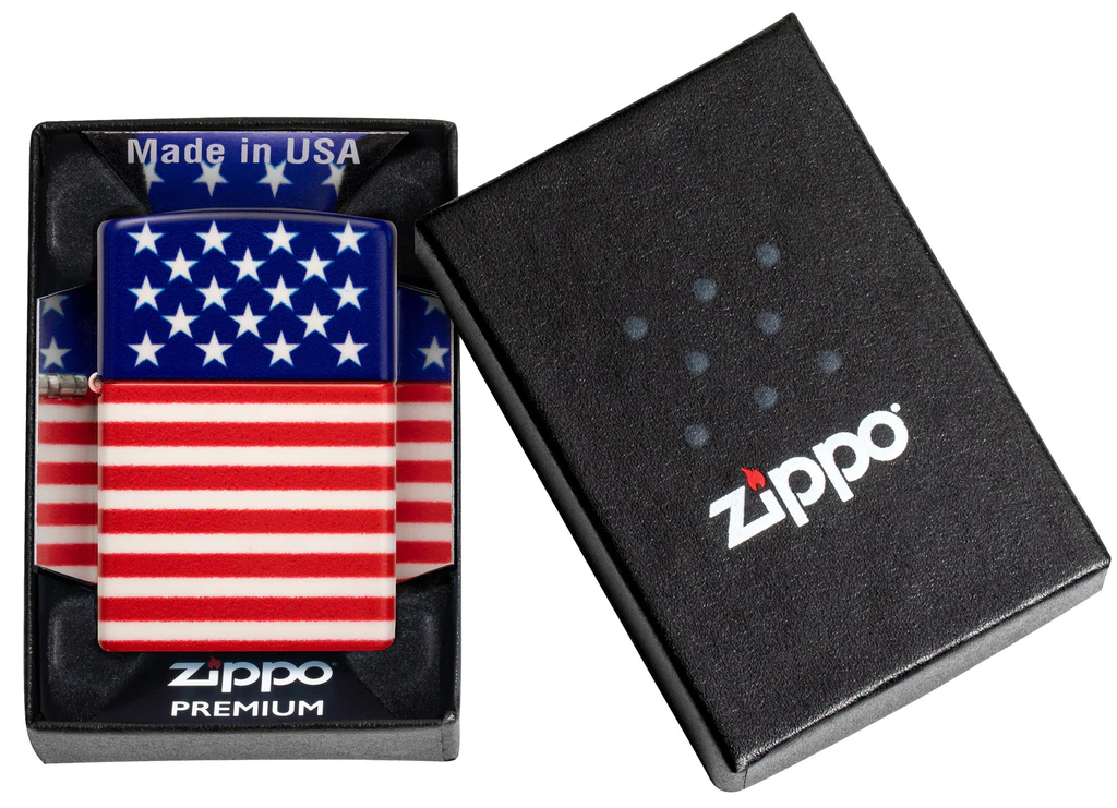 Zippo Lighter 540 Color, Star and Stripes Flag - KnifeCenter - 48700