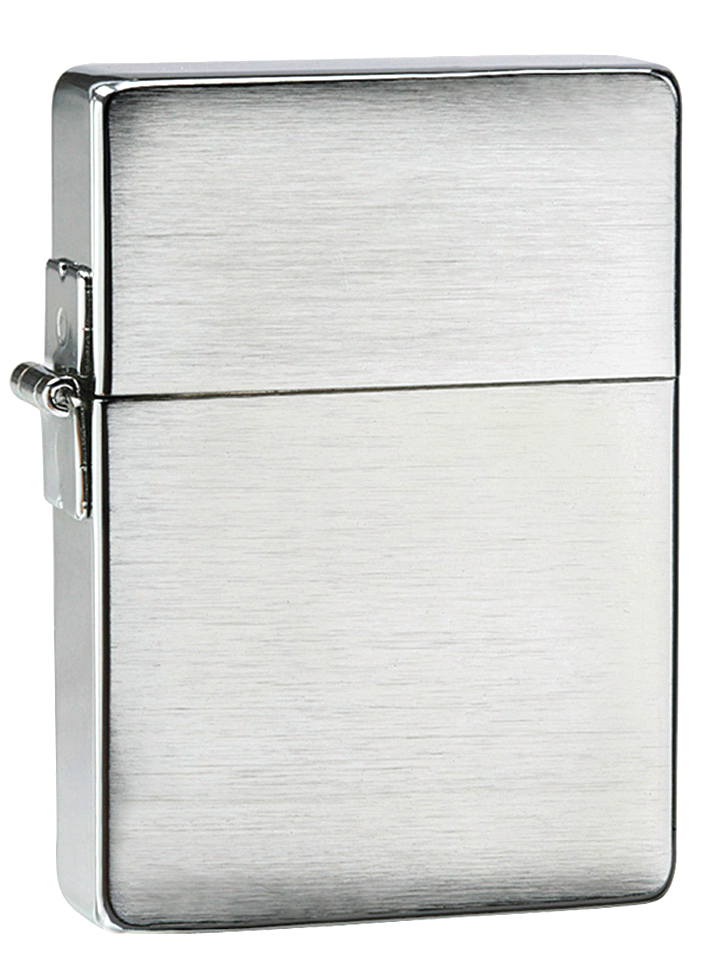 Zippo Lighter 1935 Replica w/o Slashes, Brushed Chrome