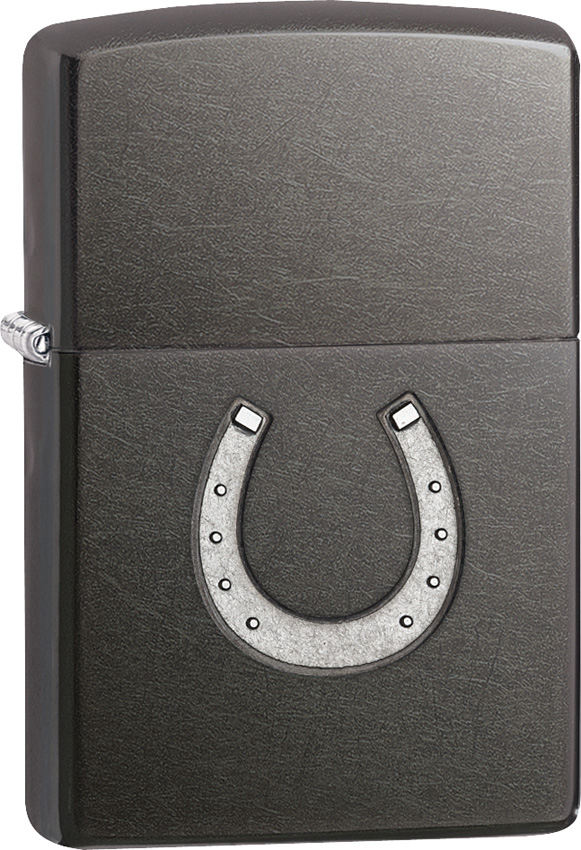 Zippo Horseshoe Embossed, Translucent Gray Dusk Classic