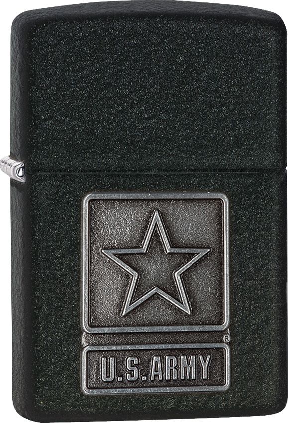 Zippo US Army Pewter Emblem, 1941 Black Crackle Classic 
