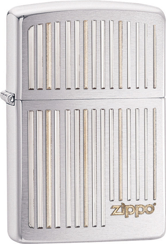 Zippo Barcode, Brushed Chrome Classic - KnifeCenter - 28646
