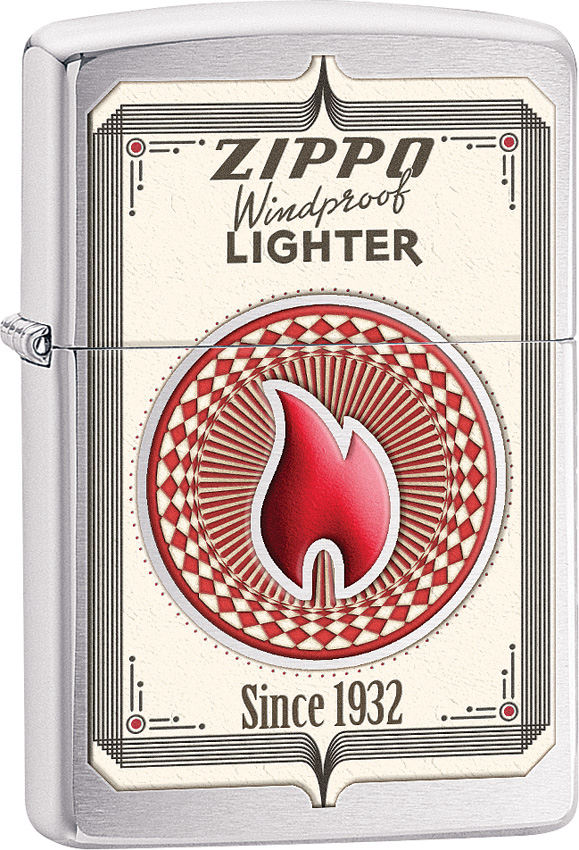 Zippo Trading Cards, Brushed Chrome Classic - KnifeCenter - 28831