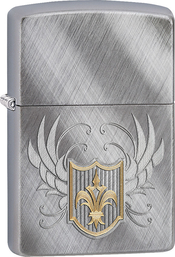 Zippo Fleur De Lis, Diagonal Weave Classic - KnifeCenter - 28852