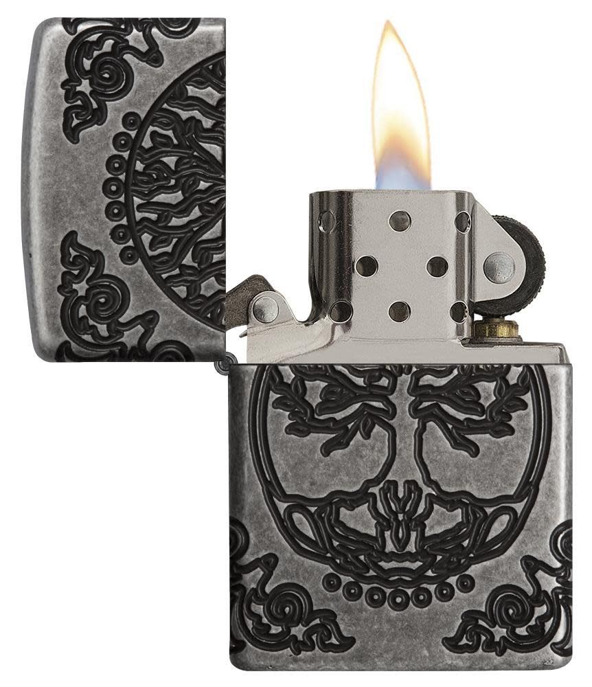 Zippo Lighter Antique Silver, MultiCut Armor, Tree of Life