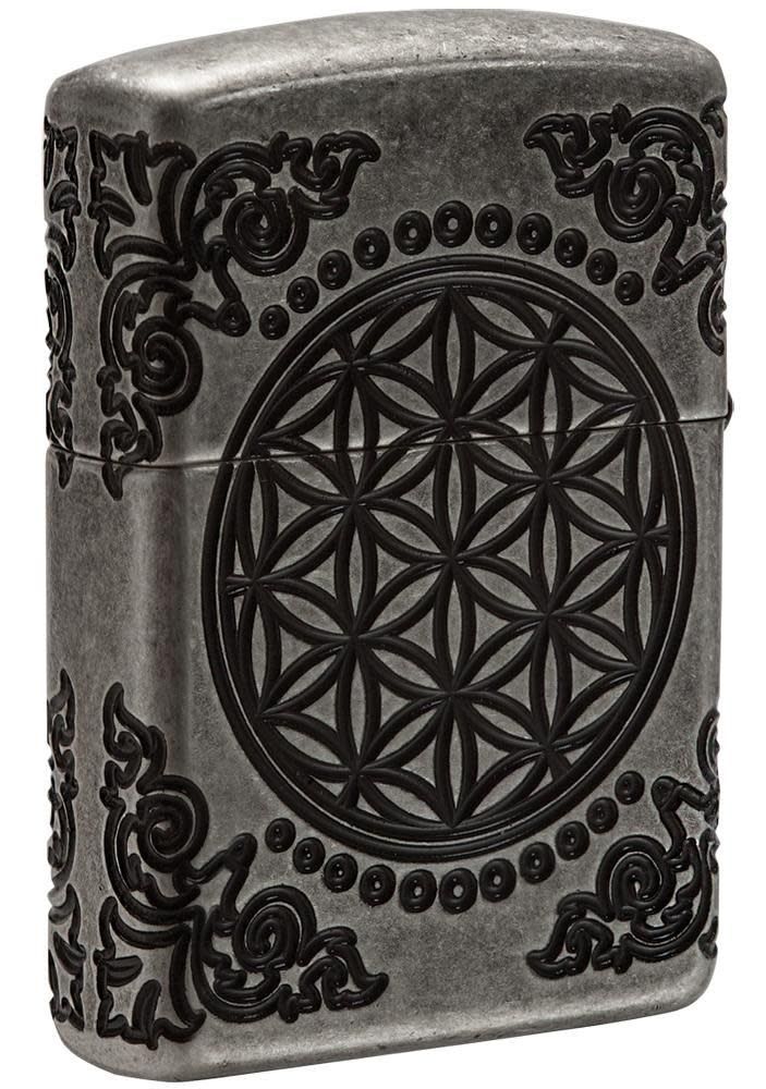 Zippo Lighter Antique Silver, MultiCut Armor, Tree of Life